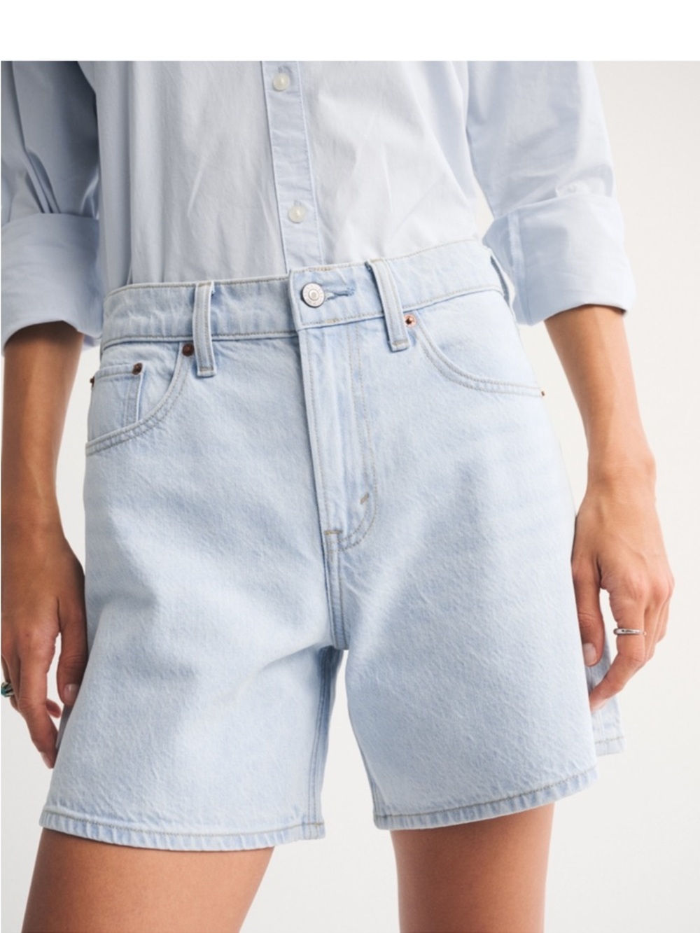 Abercrombie Loose Short High-Rise Denim Shorts